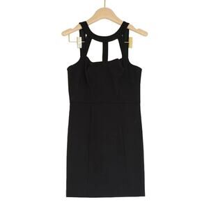 Cache - Formal Cocktail Cut Out Mini Dress in Black / Size XS